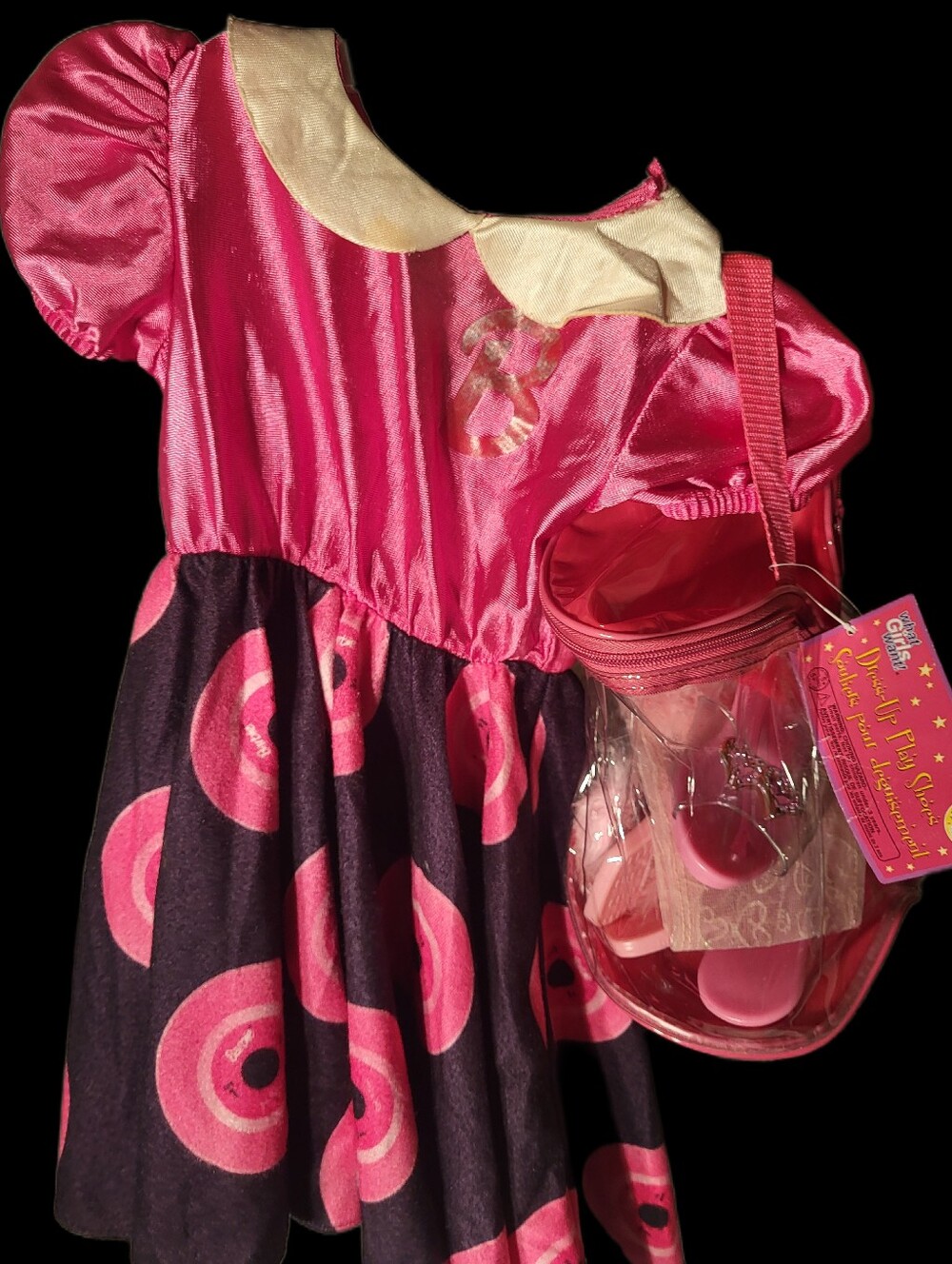 🎃Kids Pink Barbie Dress & Accessories Set Sx 3T
